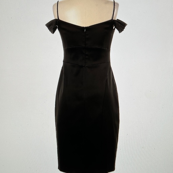David Meister Cold Shoulder Cocktail Dress Black Sz14 - Picture 2 of 14